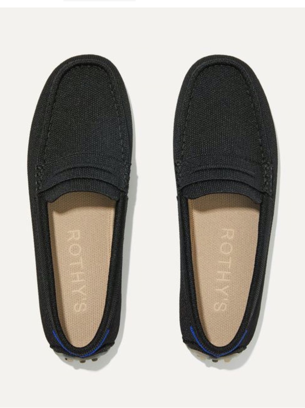 Rothy's Black Knit Slip-On Driving Loafer